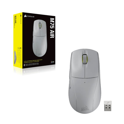 Corsair M75 AIR Wireless Ultra Lightweight Gaming Mouse – 2.4GHz & Bluetooth – 26,000 DPI – Up to 100hrs Battery – iCUE Compatible – Black