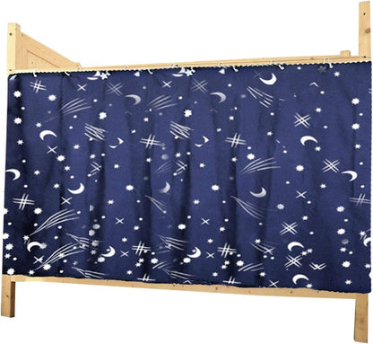 CLARA Single Sleeper Bunk Bed Curtain, College Dorm Canopy Bedding Tent, Dark Blue, 1 Panel
