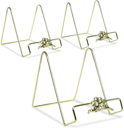 Cherub Angel Design Display Easel - Set of 3 for Highlighting Small Flat Decor Items - 6" H