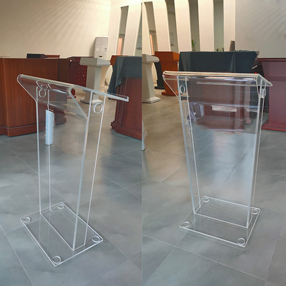 Lectern Podium Stand,Vertical Podium School Training Lecture Church Event Celebration Host Stage Hotel Reception Desk