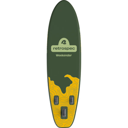 Retrospec Weekender Inflatable Stand Up Paddle Board Includes Paddle, Pump, Travel Bag and Accessories 10’6” Lightweight Inflatable SUP, Puncture Resistant Inflatable Paddle Board for Adults