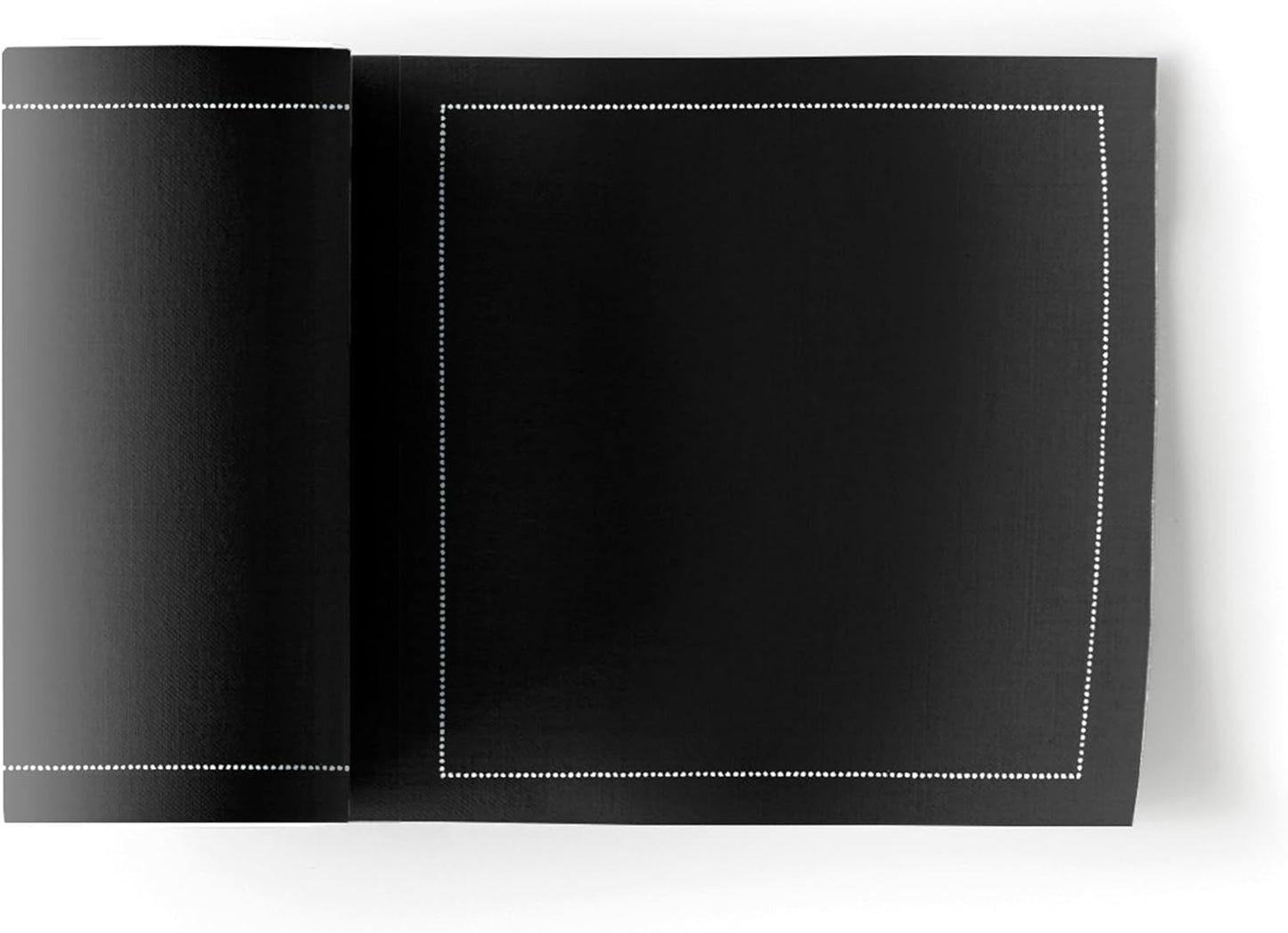 Cotton Cocktail Napkin - Black - 4.3 x 4.3 in - 50 units per roll