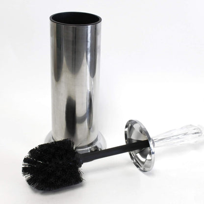 Splash Home Adora Stainless Steel Toilet Brush with Holder, Bowl Scrubber with Durable Cleaning Bristles, Chrome Design