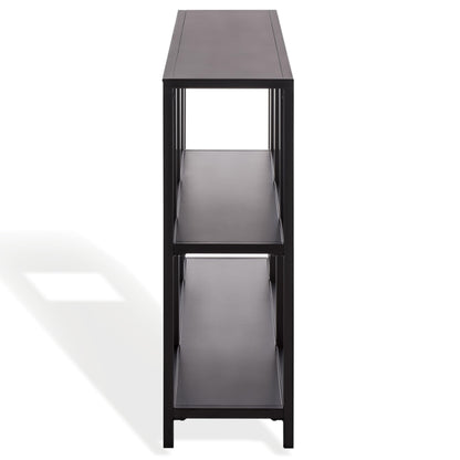SAFAVIEH Couture Collection - Hodge Black Metal Console Table with 3 Shelves, Modern Minimalist Storage & Display (SFV9559A)