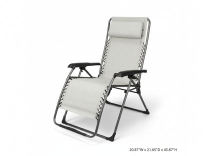 Member Mark Extra Large Anti-Gravity Chair, Folding Recliner with Headrest, Set of 2 (Cast Silver)