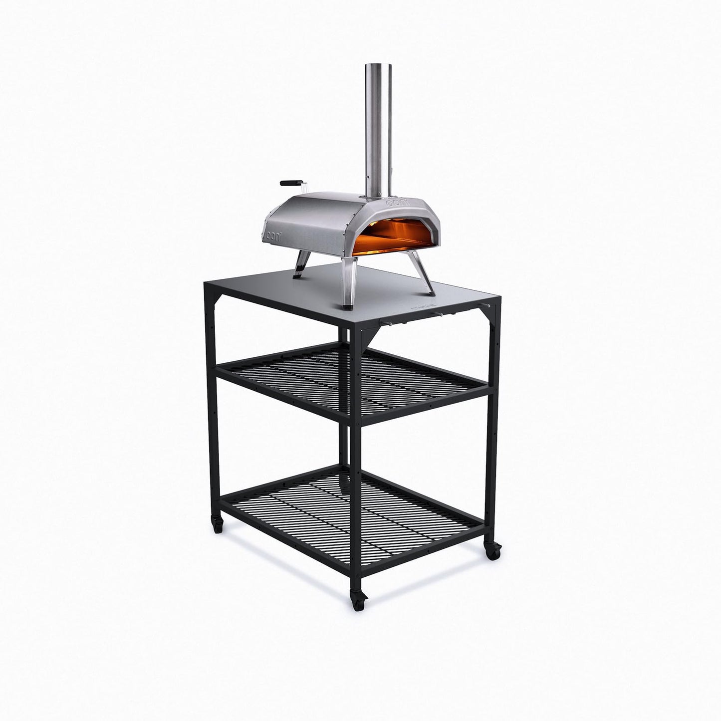 Ooni Modular Stainless Steel Table – Medium Size – Stainless Steel Kitchen Trolley – Table for Outdoor Oven – Accessories