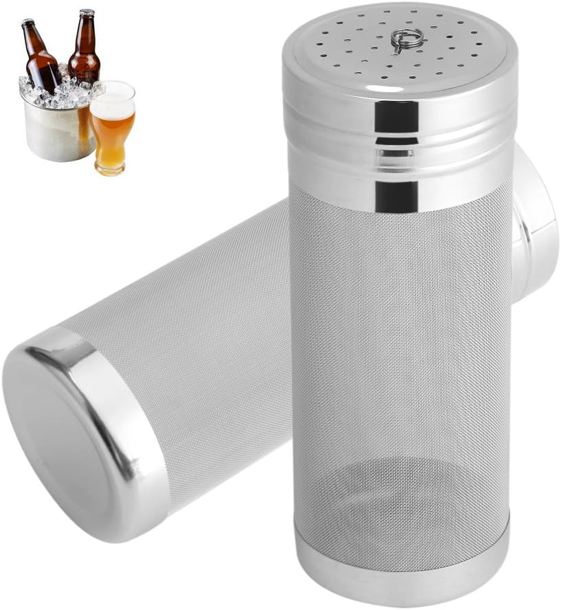 Stainless Steel Mesh Beer Filter, 300 MICRONs Brew Filter, Dry Filter, Hop STRAINser Cartridge for Homebrew Beer and