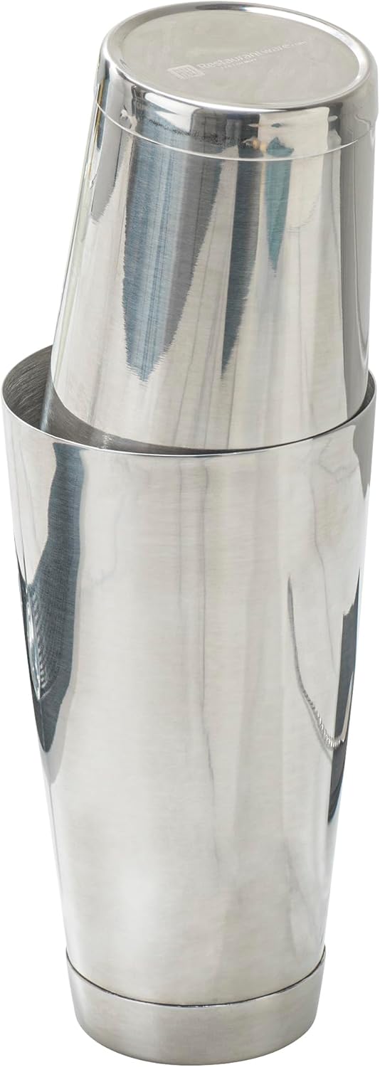 Restaurantware Bar Lux 16 Ounce Boston Shaker, Metal Cocktail Shaker, No Leak Stainless Steel Mixer