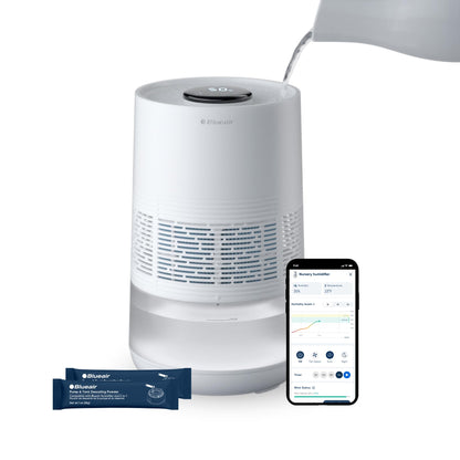 BLUEAIR Premium Smart Humidifier for Large Rooms, Bedrooms, Better Sleep with Evaporative Invisible Mist Tech, Auto Humidify, Easy Top Fill, Smart Control with App, Touchscreen, 3.5L Tank for 48 hours