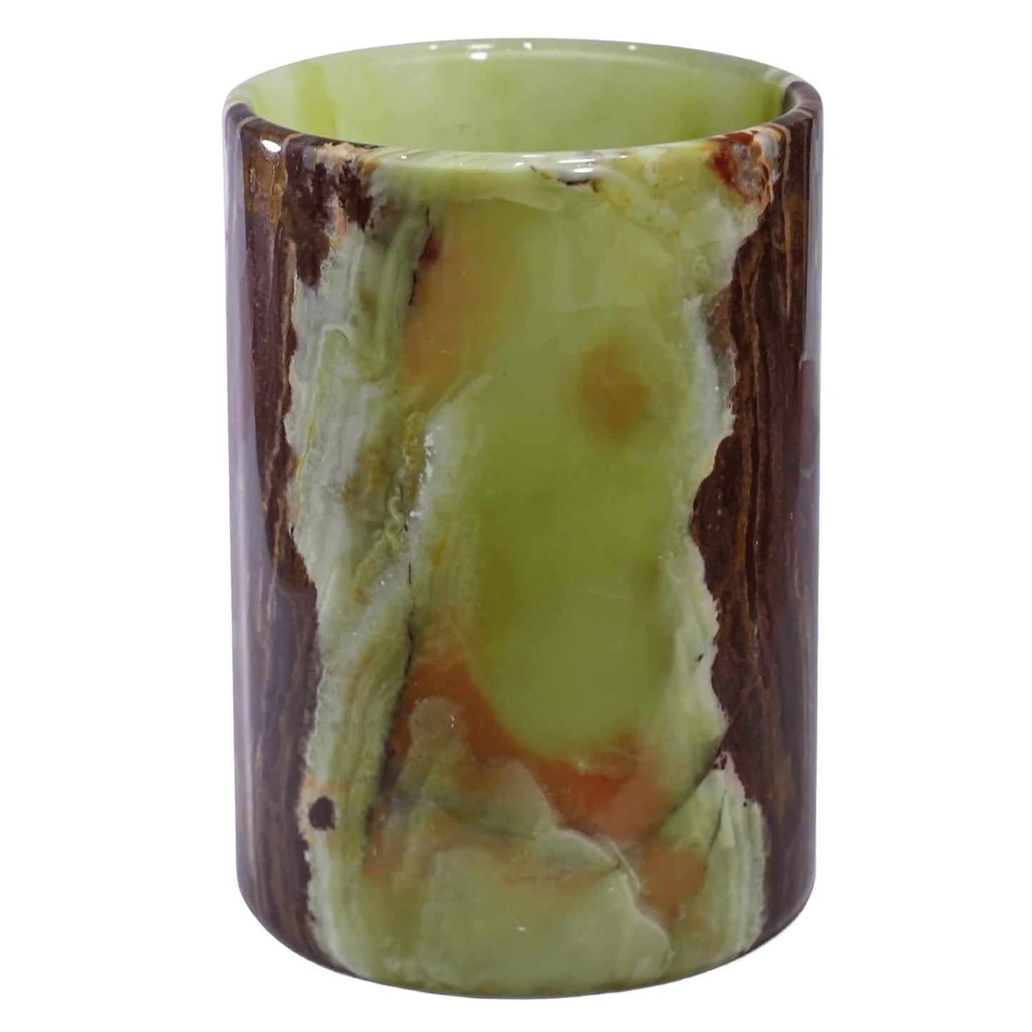 TheWolfard Champagne & Wine Cooler Bucket with Polished Interior – Non-Slip Scratch-Proof Pad, Marble Utensil Holder for Kitchen, Bar & Housewarming Gifts (Multi Green)