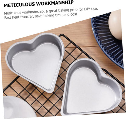 3pcs Heart Pudding Mold Cake Making Tray, Non-stick Heart Cake Pan, Donut Molds, Baking Supplies