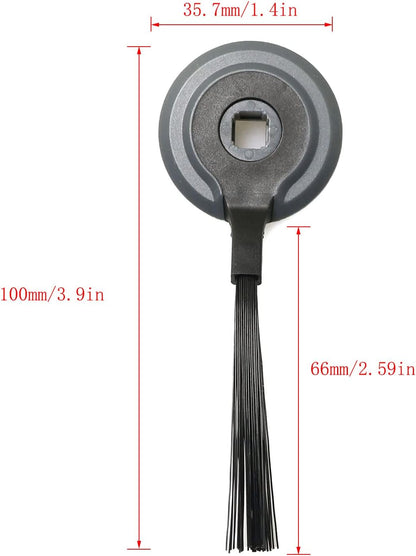 4pcs Side Brush for Shark ION Robot RVSBK950 RV750 R85 RV850 S87 Robot Vacuum Cleaner Accessories, Black