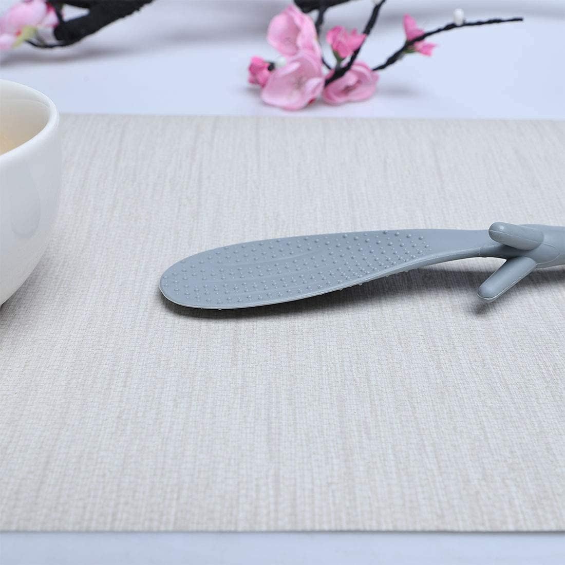Plastic Squirrel Shaped Non-Stick Rice Paddle Spoon, Gray