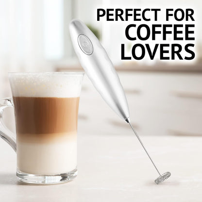 Milk Boss Matcha Whisk - Handheld Electric Stirrer & Drink Mixer, Durable Stainless Steel Matcha Blender