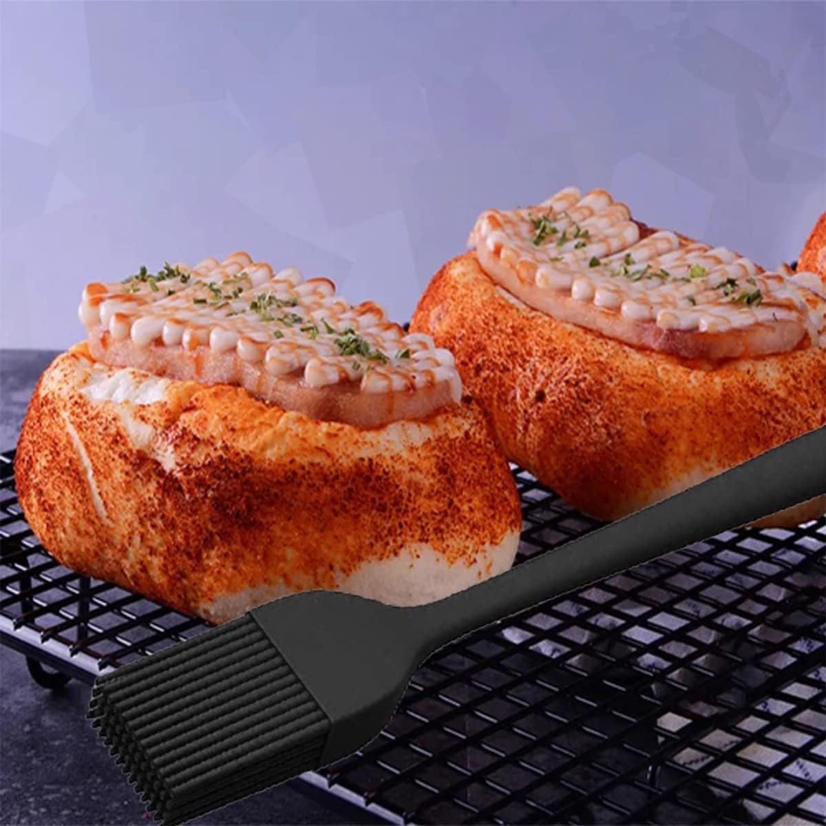 Pastry Brush - Silicone Basting Brush for Cooking, Heat Resistant Food Grade Silicone for BBQ, Grill Baking