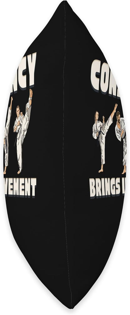 Consistency Brings Improvement Martial Arts Throw Pillow