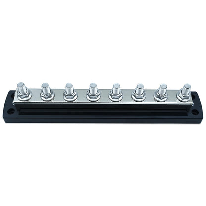 2107 Powerbar 600A Power Distribution Block, Compatible with Blue sea Systems, 8 x 3/8″ Terminal Studs, 600A 300V AC / 48V DC, Tin-Plated Copper Bus Bar, Heavy Duty for Marine, Automotive, RV, Solar