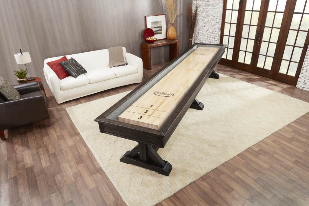 Playcraft Brazos River 12' Weathered Black Pro-Style Shuffleboard Table