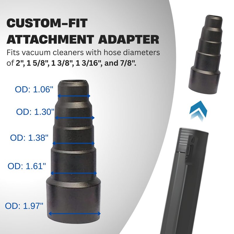 Vacuum Attachment Adapter Kit- Vacuum Hose Adapter - Pool Supply 1-1/4" or 1-1/2" Hoses Connector - Hoses Reducer Adapter - Reducer from 35mm/38mm/42mm to 32mm - from 1 3/8 inch to 1 1/4 inch