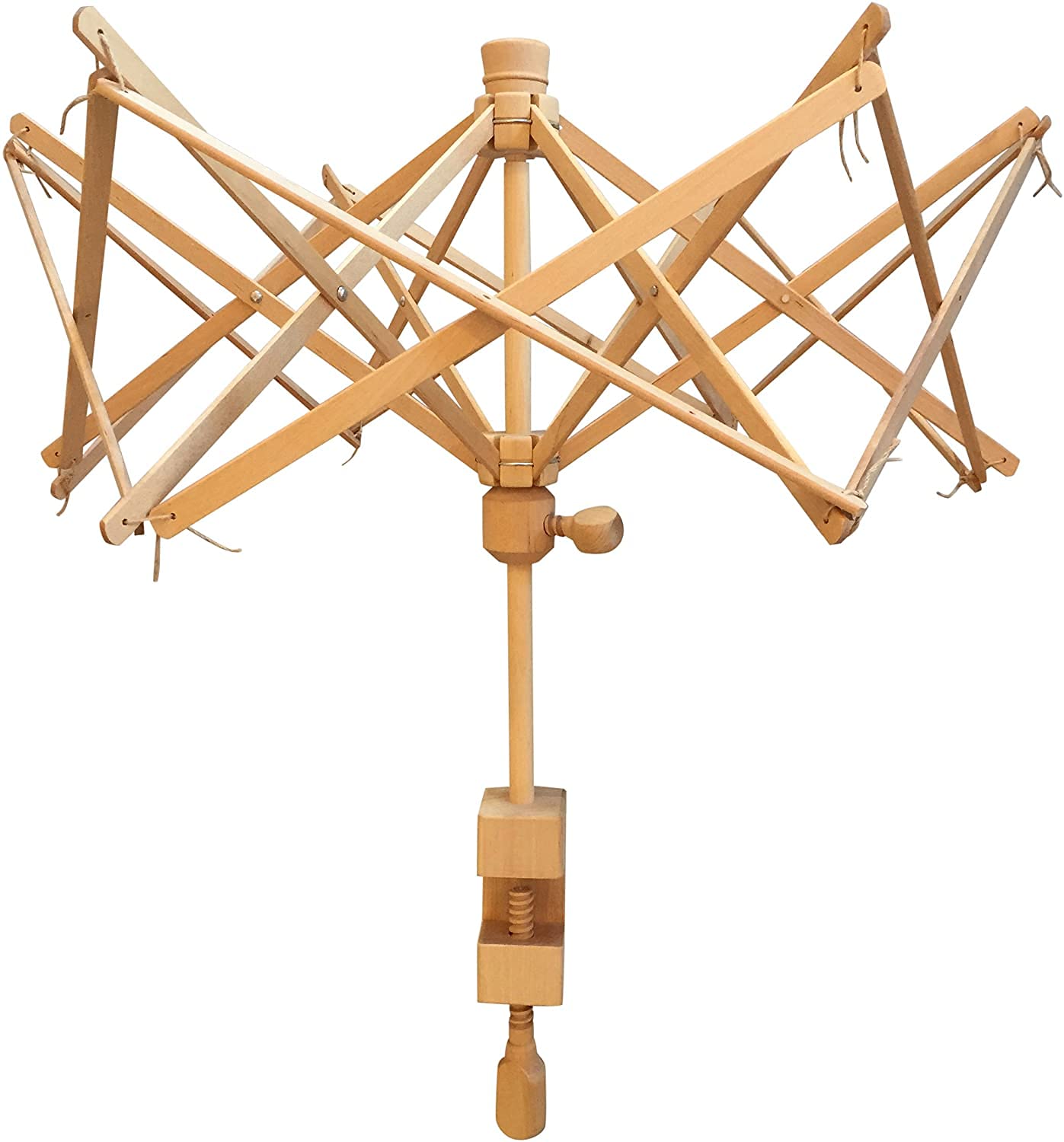 AnNafi® Premium Knitter Yarn Swift 24" (One Size Fits All) Umbrella Wooden Yarn Ball Winder