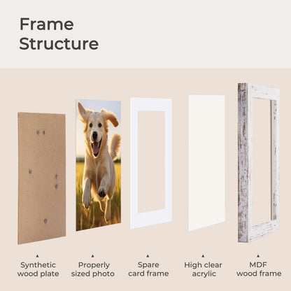 TWING 4x6 Collage Picture Frames White, Rustic Family Collage Picture Frames Wall Decor, Ideal Gift for Valentine's Day/Mother's Day, Wall Hanging or Tabletop