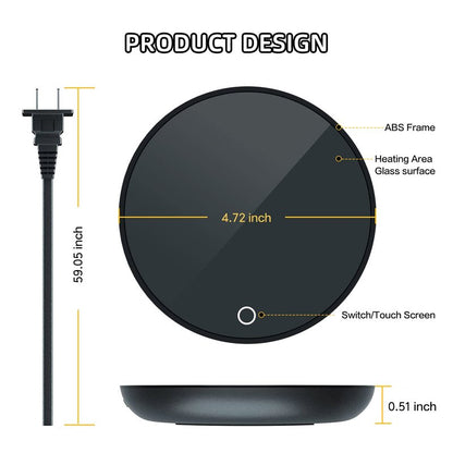 Jisile Candle Warmer, Coffee Mug Warmer, Coffee Cup Warmer with Pressure-Induced Auto ON/Off, Beverage Warmer Plate for Milk Tea, Coffee Accessories for Home Office Desk
