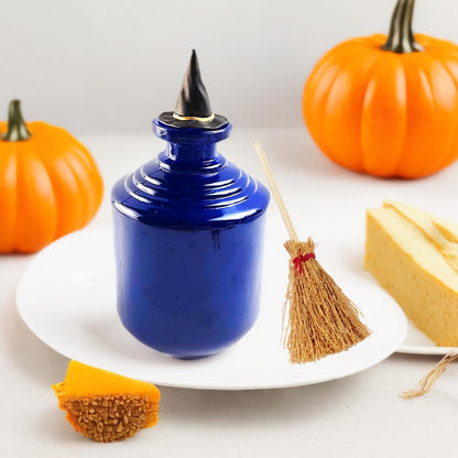 GXXMEI 50PCS/set Mini Witch Hat with Mini Broom Miniature Straw Brooms with Red Rope Plastic Witch Hats and Brooms for Halloween for Halloween Party Craft Witches Decoration Accessory