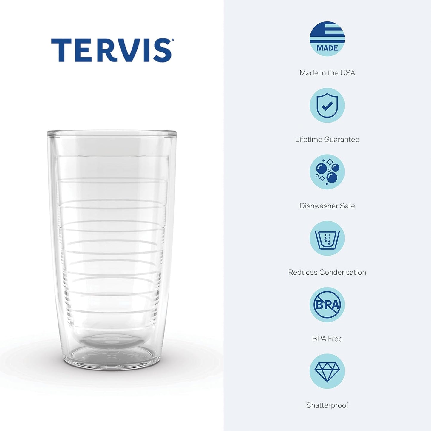 Tervis Coastal Wild Horses Double Walled Insulated Tumbler Travel Cup, 16oz, Made in USA