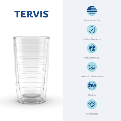 Tervis Coastal Wild Horses Double Walled Insulated Tumbler Travel Cup, 16oz, Made in USA
