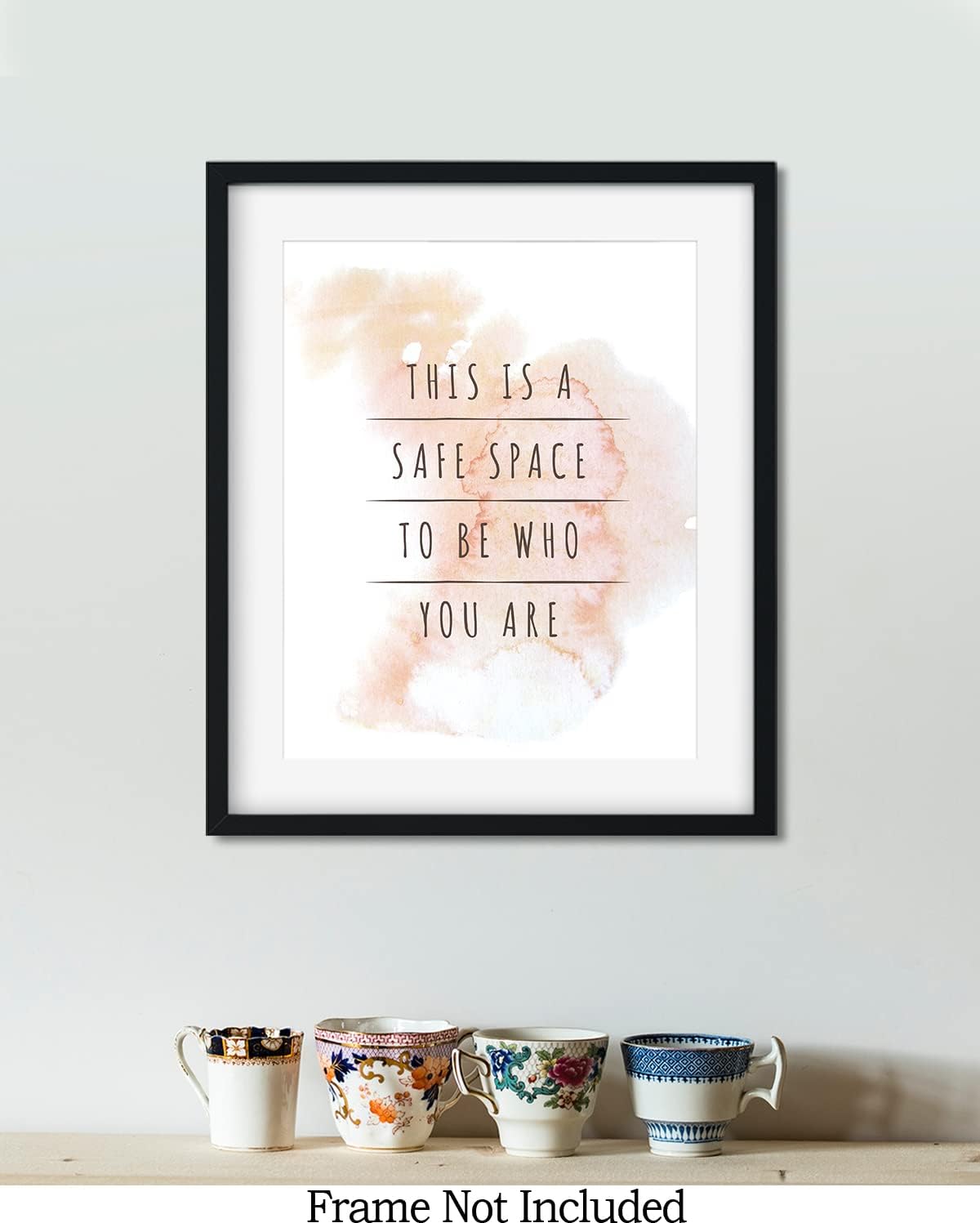 Govivo Therapist Office Decor, This Is A Safe Space Wall Art for School Counselor, 11x14 Unframed Print