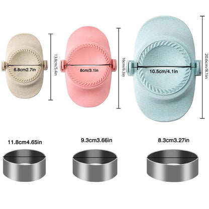 Dumpling Maker, Empanada Maker Press Tortilla Folder Ravioli Maker, Mold Stuffed Cookies Pie Ravioli Multifunctional 3 Sizes(4.1"/3.1"/2.7")