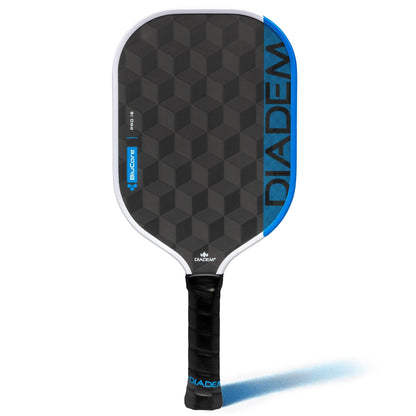 Diadem Edge BluCore Pro Pickleball Paddle | Ultimate Power, Reach, Spin, and Heavy Drives, Extended Reach, 18K Carbon Fiber, PowerSync Foam Core | USAPA Approved (Pro 16mm)