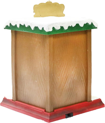Moments In Time Lighted Santa’s Christmas Village Shop - LED Lights & Music | 8.8” Holiday Decoration