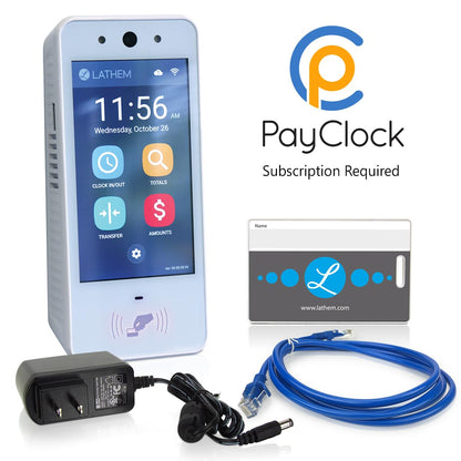 Lathem Touch-Free Wi-Fi Time Clock System w/ 15 Badges (PCEXPRESS)