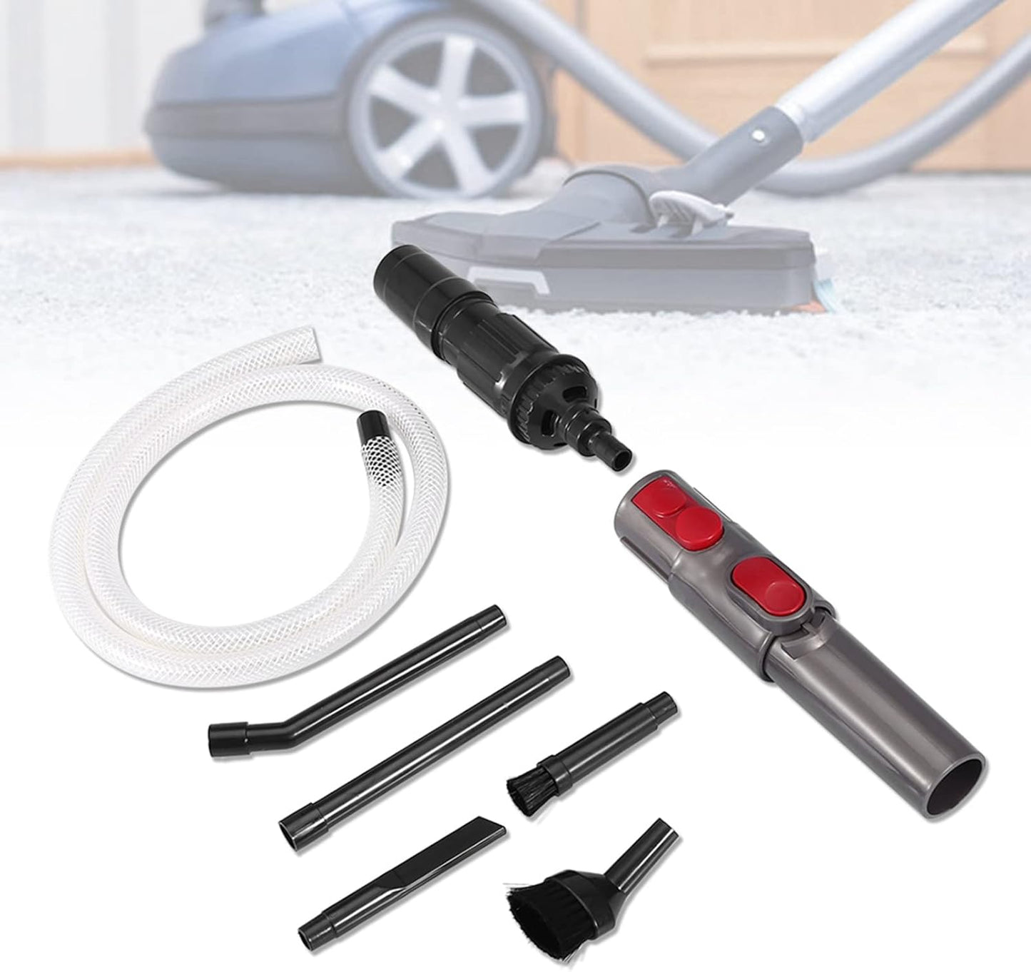 Car Kit Sewing Machine Vacuum, 26×19×6, 9pcs Mini Micro Vacuum Cleaners Adapter Tool