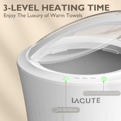 Lagute iSnug Towel Warmer for Bathroom, with 3-Level Timer, Warning Alarm & RGB Light, Auto Shut-Off, 5.3 Gal Heating Bucket for Bathrobe, Blanket, Ideal for Gifts
