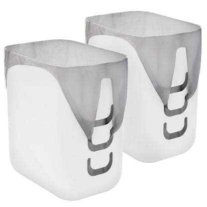 2pk, 2.5 STORi Luup Bathroom Wastebasket Secure Grocery Bags, Plastic Garbage Container for Vanity, Laundry Room