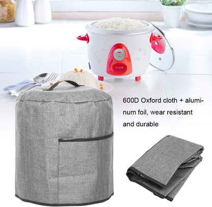 Dust Cover for Round Pressure Cooker with Pocket, Kitchen Appliances Accessories (Gray)