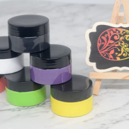 BOOLOOEN Chalk Paste Chalk Paste for Silk Screen Stencils .Screen Printing Ink ，Pigment for Wood, T-Shirts, Fabric, Chalkboard DIY Home Decor (12 Bottles)