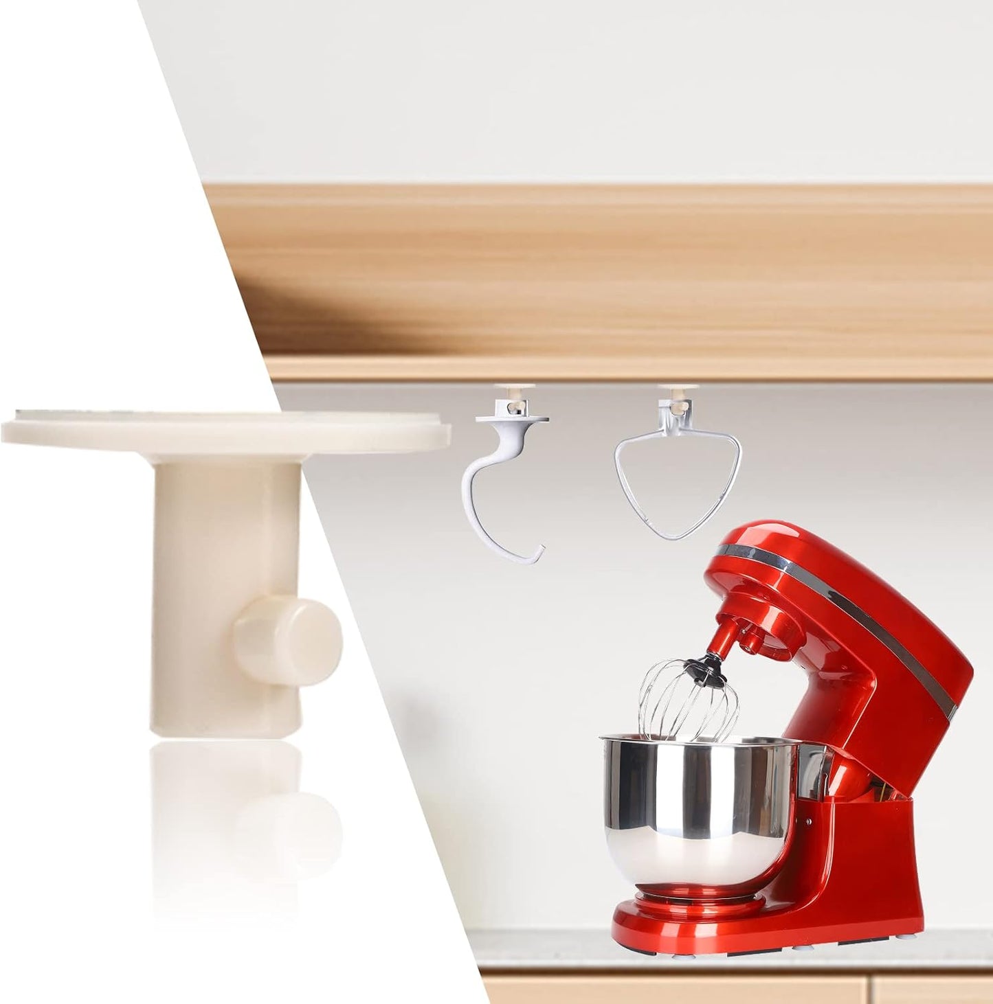 4 Pack Stand Mixer Attachment Holders - Kitchen Accessory Organizer for Kitchenaid Mixer Attachments, Storing Dough