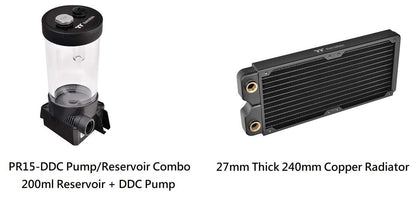 Thermaltake Pacific C240 Ddc Res/Pump 5V Motherboard Sync Copper Radiator PETG Hard Tube Water Cooling Kit CL-W242-CU12SW-A