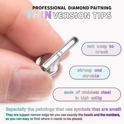 Praise V Do Thin Version Stainless Steel Diamond Painting Art Drilling Tips Nibs Placers Tool Accessories All 10 Beads
