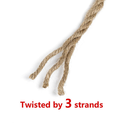Zakous 5mm Jute Twine, Large Roll of Natural Jute Rope 328 Feet, Heavy Duty and Thick Twine Hemp Rope for DIY Arts Crafts, Gardening, Bundling，Home Decorating, Cat Scratching Post