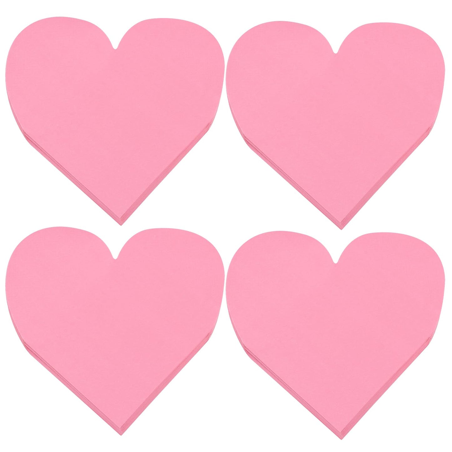 FOIMAS 100pcs Valentine Heart Paper Napkin,Disposable Pink Heart Cocktail Napkins for Anniversary Valentine's Day Party Wedding Birthday Table Decoration Supply
