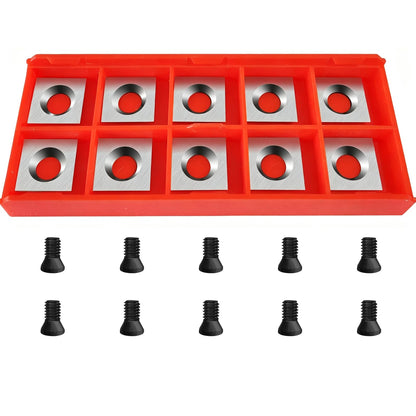 11×11×2.0mm Square Carbide Inserts for woodturning, Carbide Lathe Tools, Tungsten Carbide Cutter Inserts Set, Woodworking Cutter Fits Spiral Helical Planer Cutter Head or lathe Turning Tipped