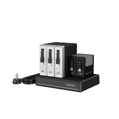 Gitryin Modular Laptop Charging Station, 3 * 140W, 2 * 40W Retractable USB C Chargers, 10 Type C Ports with Cooling Power Strip, 500W Charging Hub