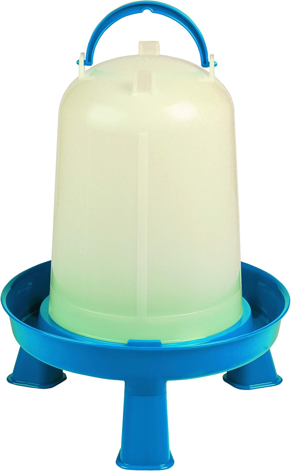 1 Double-Tuf Poultry Waterer with Legs | Carrying Handle for Chickens & Birds | Durable Chicken Waterer | Gallon