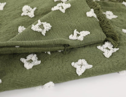 12x24 Tassel,3D Boho Long Lumbar Pillow Cover with Flower Patterned Cotton Decorative Long Lumbar Pillow Cover Pillow