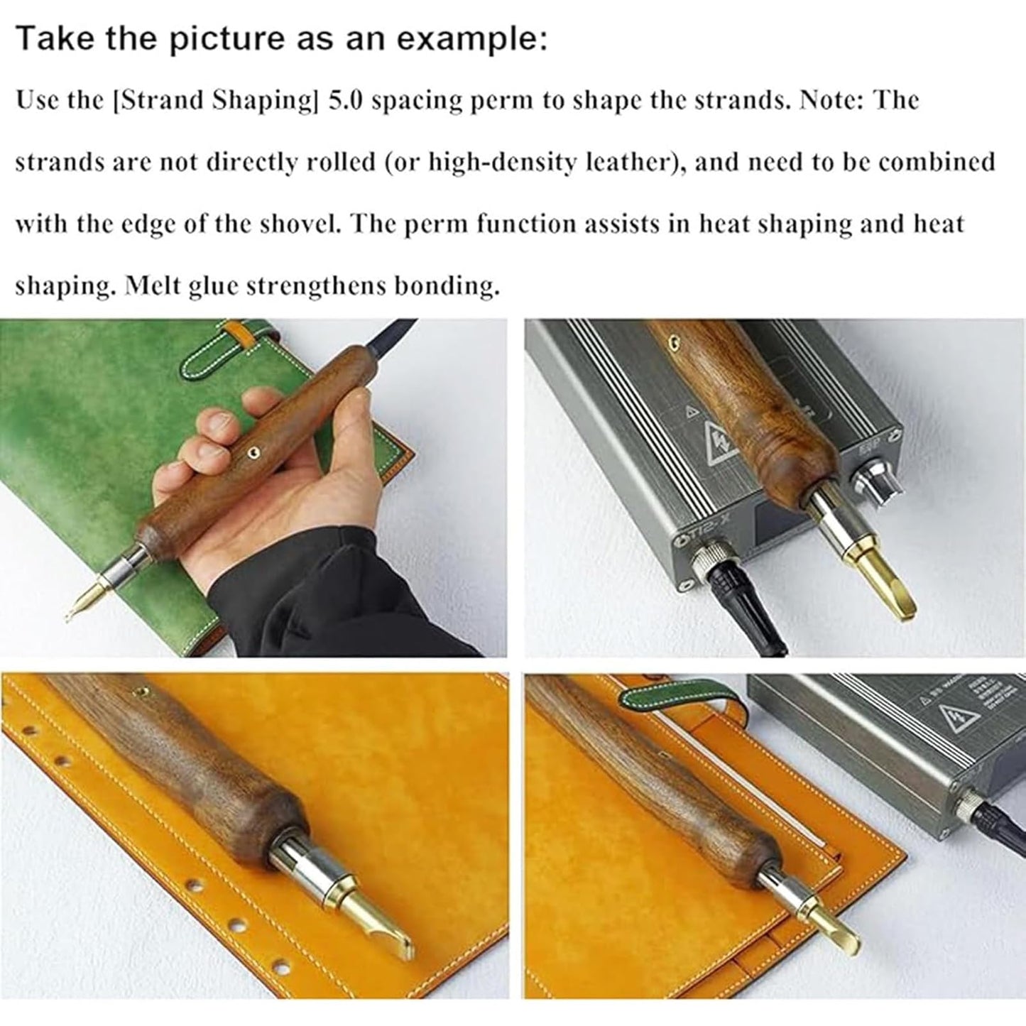 Effective Results,Digital Craft Tool/Skiving Machine/Electric Leather Edge Creaser with 14 Heads for Sealing and Grooving When Creating Fine Hide Material Items(One)