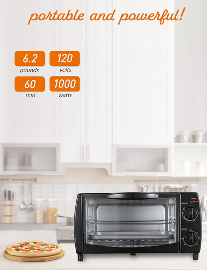 Commercial Chef 10 Liter Mechanical Toaster Oven, 4 Slice